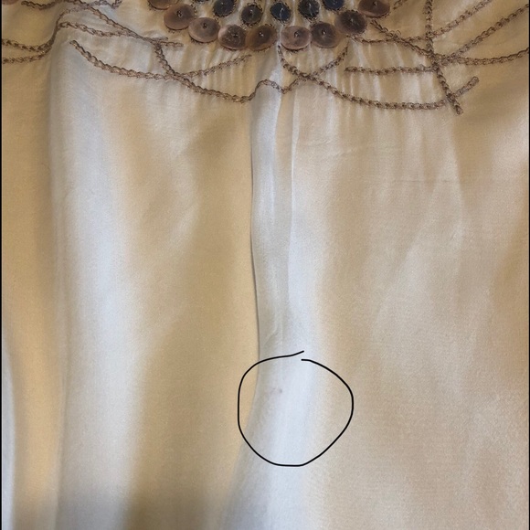 ALICE AND OLIVIA SILK EMBELLISHED TOP SZ L - Picture 10 of 12